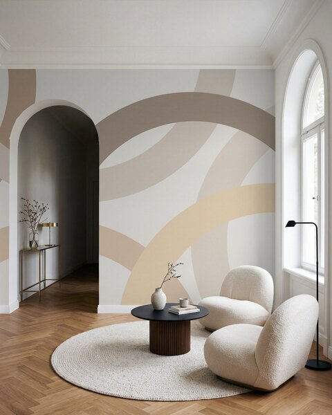 Fototapety Abstrakce s kruhy, Fototapety geometrie, w05709v2 : uwalls.cz