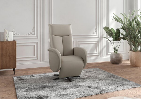 RELAXAČNÍ KŘESLO, kůže, šedá Sit & More - Online Only křesla & taburety, Online Only