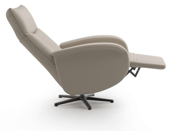 RELAXAČNÍ KŘESLO, kůže, šedá Sit & More - Online Only křesla & taburety, Online Only