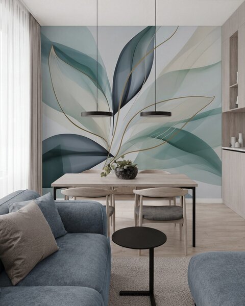 Fototapety Abstraktní listí, Fototapety moderní, w05706 : uwalls.cz