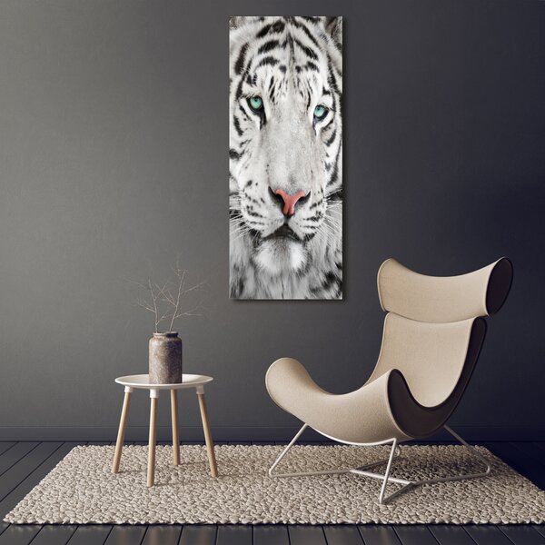Vertikální Foto obraz canvas Bílý tygr ocv-104866855