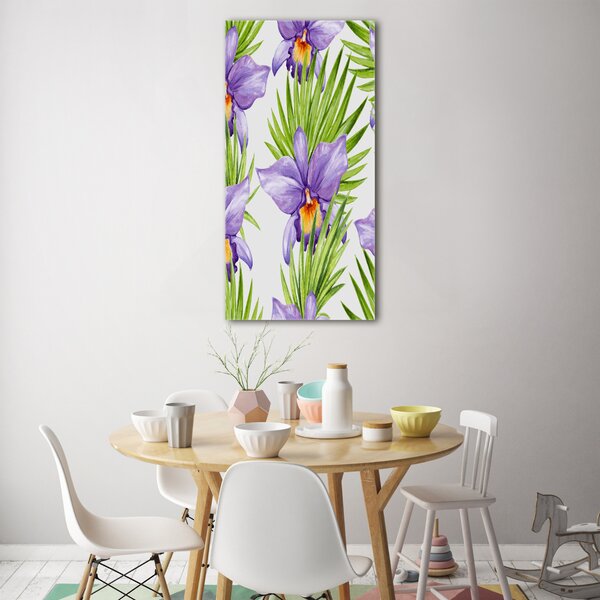 Vertikální Foto obraz skleněný svislý Orchidej a palmy osv-104930061