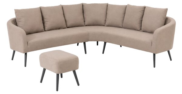 Doppler Deluxe Lika-Tex rohová pohovka s taburetem