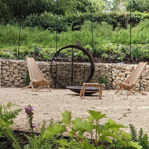 Cortenový kulatý dřevník CIRCLE Ø 1 000 × 400 mm
