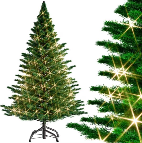 Deuba Umělý vánoční stromeček 140 cm + světelný řetěz