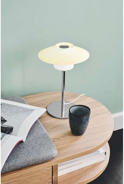 Stolní lampa Halo Design, Bílá, Obývací pokoj, Kov