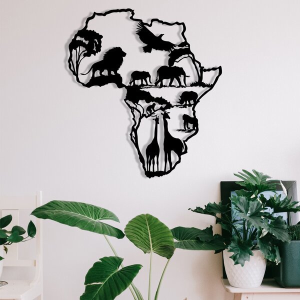 ASIR Nástěnná dekorace kov AFRIKA 52 x 57 cm