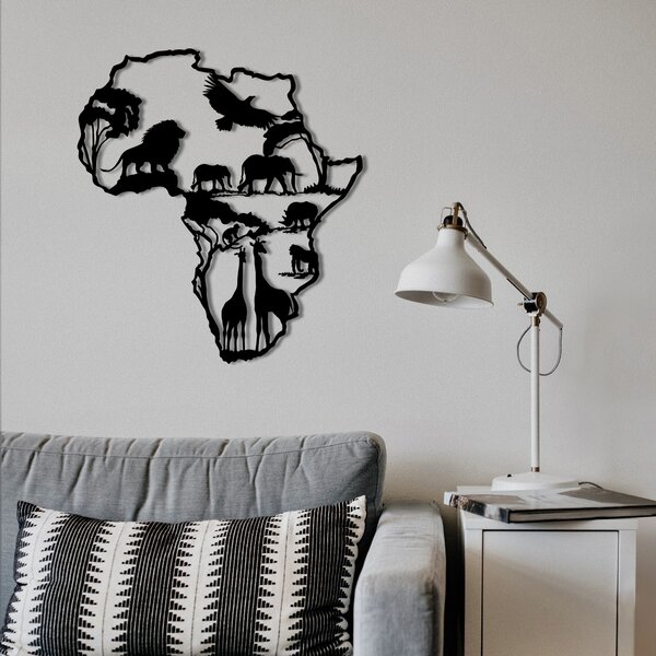 ASIR Nástěnná dekorace kov AFRIKA 52 x 57 cm