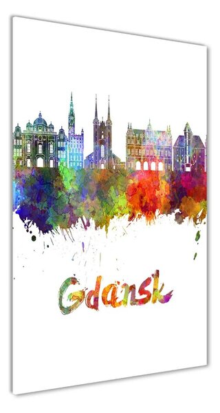 Vertikální Fotoobraz na skle Barevný Gdaňsk osv-105099477