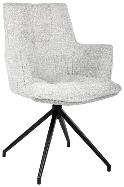 ŽIDLE S PODRUČKAMI, železo, žinylka, šedá, černá Ambia Home - Jídelní židle