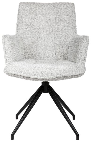 ŽIDLE S PODRUČKAMI, železo, žinylka, šedá, černá Ambia Home - Jídelní židle