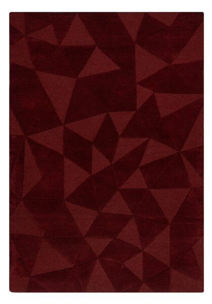 Vínový ručně tkaný vlněný koberec 160x230 cm Shard Red – Flair Rugs