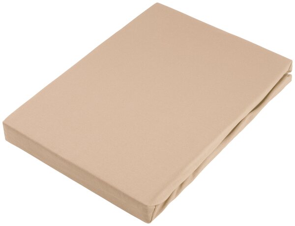 BOXSPRINGOVÉ PROSTĚRADLO, žerzej, hnědá, 140/220 cm Novel - Prostěradla