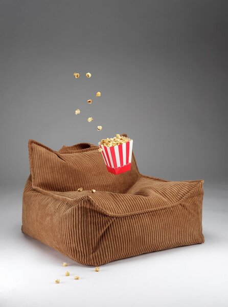 Hnědý manšestrový dětský sedací vak Chair – Wigiwama