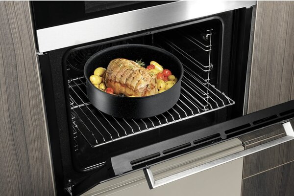 Hliníkové hrnce na indukci s nepřilnavým povrchem a odnímatelnou rukojetí v sadě 3 ks INGENIO Black stone L3998902 – Tefal