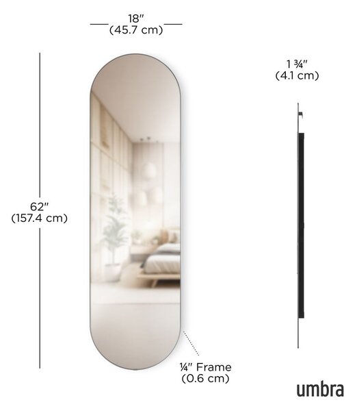Nástěnné/stojací zrcadlo 46x157 cm Hubba – Umbra