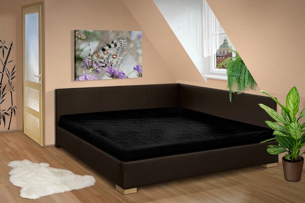 Levná postel s čely Martina 140x200 cm Barva: eko hnědá