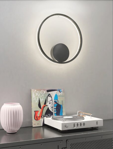 Redo Nástěnné/stropní LED svítidlo NEPŘÍMÉ ORBIT ø 40 cm, 4000K, v. 4,2 cm Barva: Černá, Stmívání, řízení: TRIAC