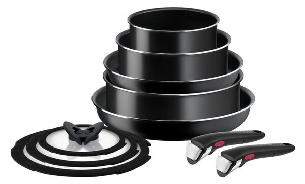 Hliníková sada nádobí 10 ks INGENIO EASY COOK & CLEAN BLAC L1549042 – Tefal