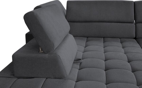 ROHOVÁ SEDAČKA, textil, barvy grafitu Livetastic - Sedací soupravy, Online Only