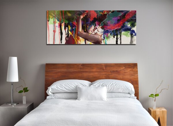 ASIR Obraz na plátně VÁŠNIVÉ OBJETÍ 80 x 30 cm
