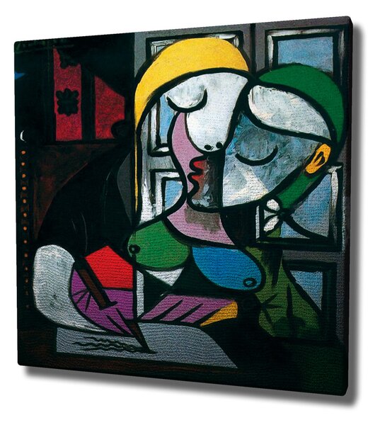 ASIR Obraz na plátně ŽENA PÍŠE PICASSOVI 45 x 45 cm