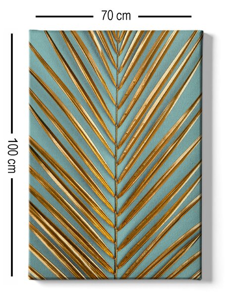 ASIR Obraz na plátně ZLATÝ LIST PALMY 70 x 100 cm