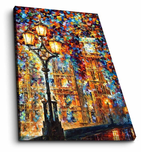 ASIR Obraz na plátně BAREVNÝ REJ V LONDÝNĚ 45 x 70 cm