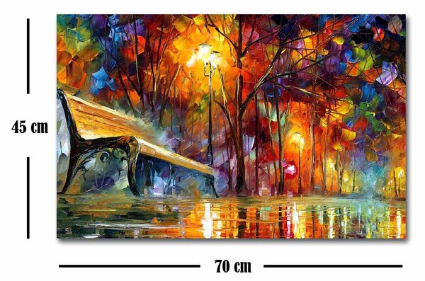 ASIR Obraz na plátně LAVIČKA V PARKU 45 x 70 cm