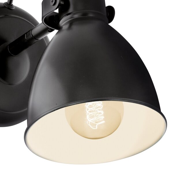 Eglo 55261 - Nástěnná lampa PRIDDY 1xE27/40W/230V černá