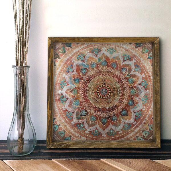 ASIR Obraz na MDF s rámem MANDALA 33 x 33 cm