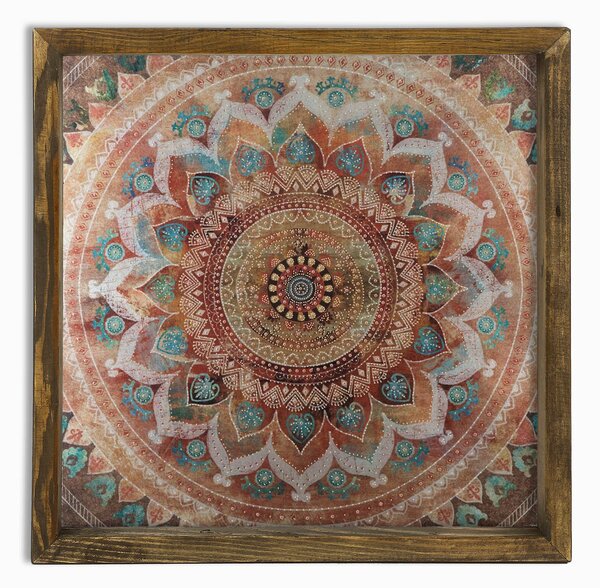 ASIR Obraz na MDF s rámem MANDALA 33 x 33 cm