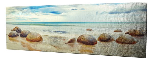 ASIR Obraz na plátně PLÁŽ S KAMENY 80 x 30 cm
