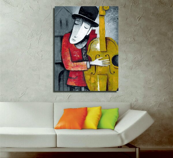 ASIR Obraz na plátně HUDEBNÍK 30 x 40 cm