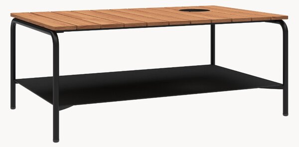 Exteriérový konferenční stolek's deskou z teakového dřeva a montážními prvky Patio