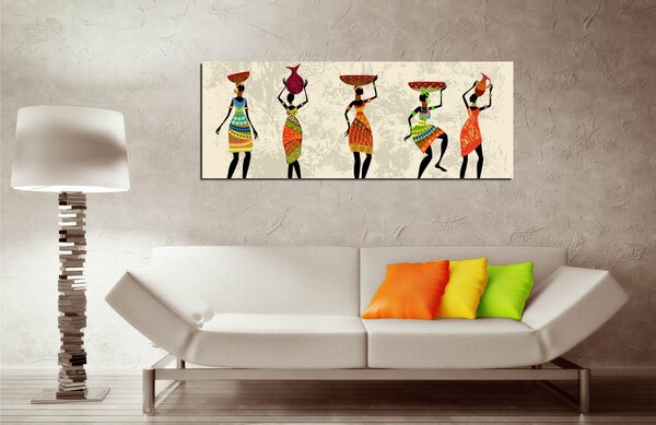 ASIR Obraz na plátně AFRICKÉ ŽENY 80 x 30 cm