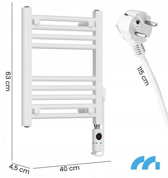 ELEKTRICKÝ ŽEBŘÍKOVÝ RADIÁTOR DO KOUPELNY OLEJOVÝ ZÁVĚSNÝ S TERMOSTATEM 300W