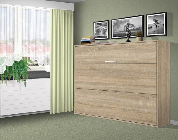 Sklápěcí postel VS1056, 200x140cm barva lamina: Dub sonoma 325,bez matrace, varianta dveří: matné