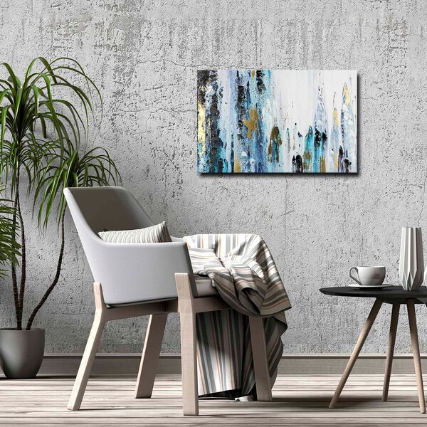ASIR Obraz na plátně STÉKAJÍCÍ BARVA 70 x 45 cm