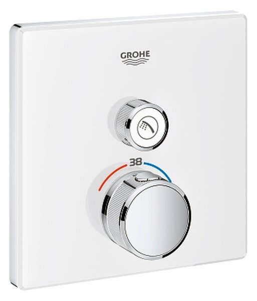 Grohe Grohtherm Smart Control - podomítkový termostat na jeden spotřebič, bílá / chrom, 29153LS0