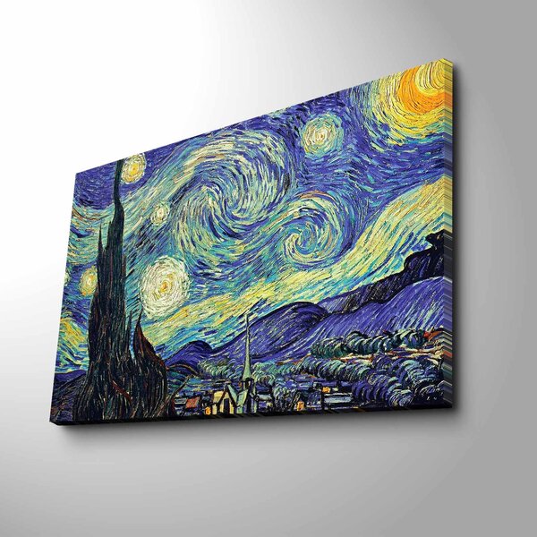 ASIR Obraz na plátně GOGH - HVĚZDNÁ NOC 70 x 45 cm