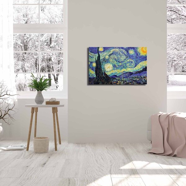ASIR Obraz na plátně GOGH - HVĚZDNÁ NOC 70 x 45 cm