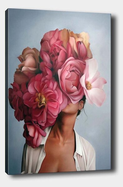 ASIR Obraz na plátně KVĚTY MÍSTO VLASŮ 50 x 70 cm