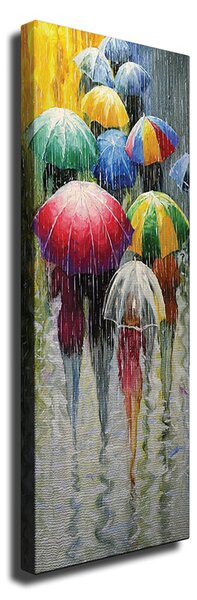 ASIR Obraz na plátně ZÁSTUP BAREVNÝCH DEŠTNÍKŮ 30 x 80 cm