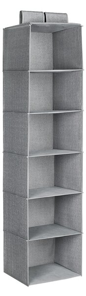 HOMEDE Látková šatní skříň - šedá - 30x30x130 cm