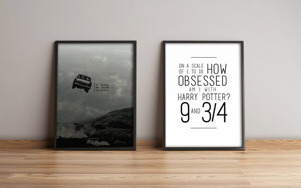 ASIR Obraz na MDF s rámem 2ks HARRY POTTER, POSEDLOST 36 x 51 cm