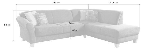 ROHOVÁ SEDAČKA, textil, světle modrá Sit & More - Sedací soupravy, Online Only