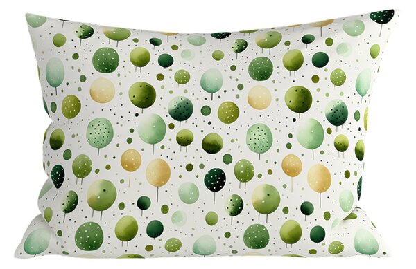 Polybavlněný povlak na polštář GREEN TREES POLY 50x70 cm, zelený