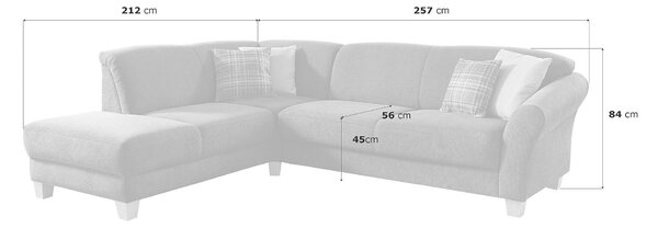 ROHOVÁ SEDAČKA, textil, světle modrá Sit & More - Sedací soupravy, Online Only