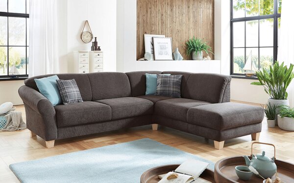 ROHOVÁ SEDAČKA, textil, tmavě hnědá Sit & More - Sedací soupravy, Online Only